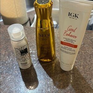 IGK good behavior, spiral Lena protein, smoothing blowout balm spray lot neqi
